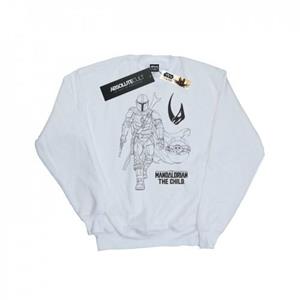 Star Wars Heren de Mandalorian Clan van twee Sweatshirt L wit