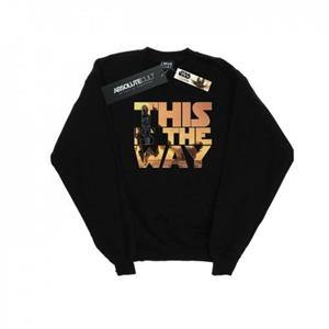 Star Wars Heren The Mandalorian The Way Poster Tekst Sweatshirt L zwart