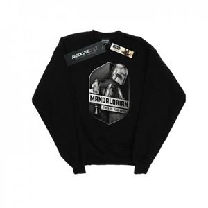 Star Wars Heren The Mandalorian This Way Mando Shield Sweatshirt L zwart