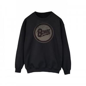 David Bowie heren sweatshirt met cirkellogo L zwart