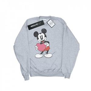 Disney Heren Mickey Mouse Valentijn Hart Sweatshirt L grijs