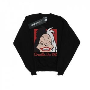 Disney Cruella De Vil sweatshirt met bijgesneden hoofd voor jongens 12-13 wit
