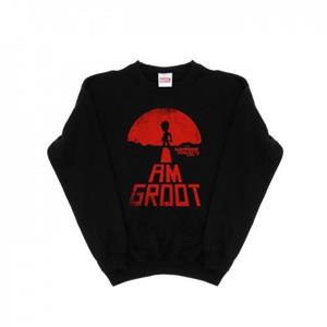 Marvel Boys Guardians of the Galaxy I Am Groot rood sweatshirt 5-6 Years zwart