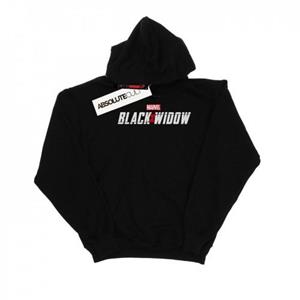 Hoodie met Black Widow-filmlogo voor jongens van Marvel 12-13 zwart