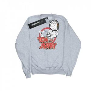 Tom And Jerry Tom en Jerry Boys Distressed logo-sweatshirt 12-13 zwart