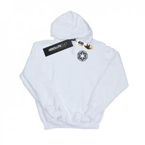 Star Wars Boys The Mandalorian Galactic Empire Insignia-hoodie met borstprint 12-13 wit