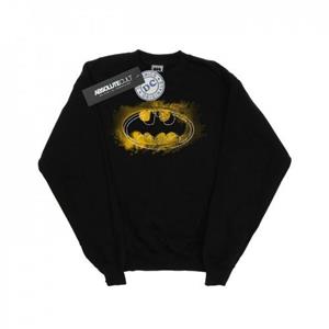 DC Comics jongens Batman Spray-logo sweatshirt 12-13 zwart