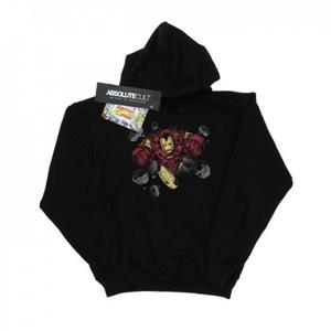 Marvel jongens Iron Man rotsen hoodie 12-13 zwart