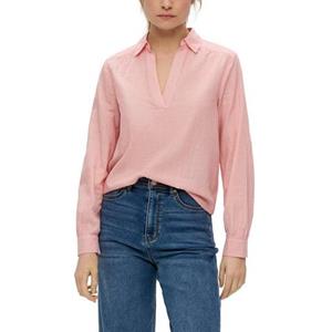 s.Oliver Overhemdblouse in streep-patroon en met v-halslijn