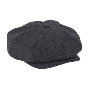 Beechfield Unisex volwassen Baker Boy Melton wollen muts L-XL houtskool