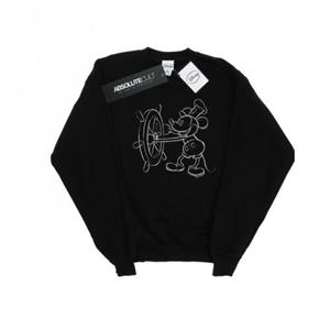Disney Girls Mickey Mouse Steamboat Sketch-sweatshirt 12-13 wit