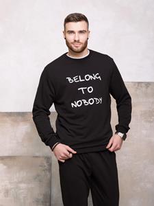 Issa Plus gebreid sweatshirt met print S zwart