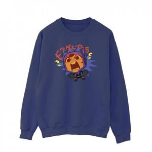 Disney Heren Big Hero 6 Baymax Hiro Angry Manga Sweatshirt L wit