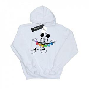 Disney Heren Mickey Mouse Rainbow Chain-hoodie 3XL wit