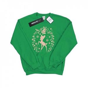 Disney Heren Bambi Kerstkrans Sweatshirt L wit