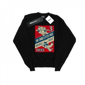 Disney herensweater met drie kleine biggetjes en de grote boze wolf M wit