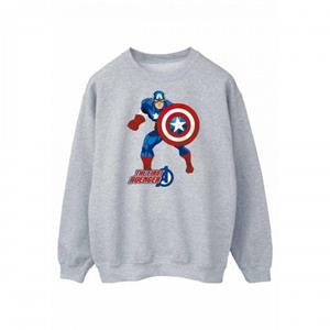 Captain America Unisex volwassene het eerste Avenger Sweatshirt M wit