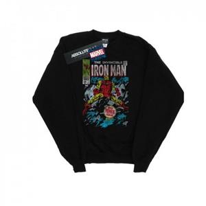 Marvel Mens Invincible Iron Man Distressed Issue One Sweatshirt M zwart