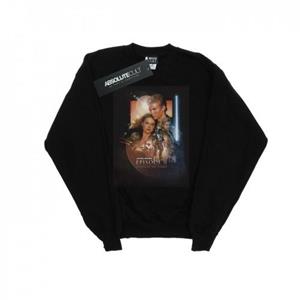 Star Wars Mens Episode II Movie Poster Sweatshirt L zwart