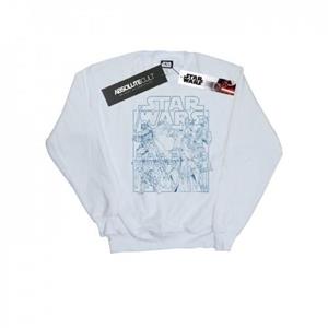 Star Wars Mens Outlined Sketch Sweatshirt L wit