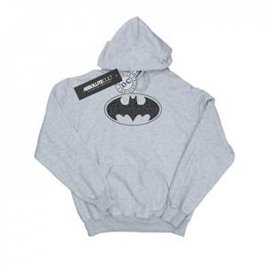 DC Comics Heren Batman One Color Logo-hoodie L grijs