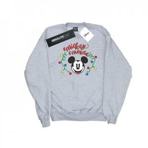 Disney Jongens Mickey Mouse Kerst Gloeilampen Sweatshirt 5-6 Years wit