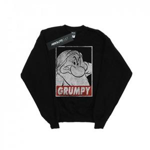 Disney Jongens Sneeuwwitje Grumpy Dwarf Poster Sweatshirt 12-13 zwart