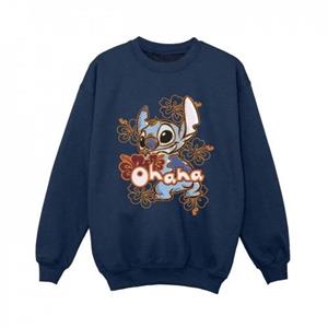 Disney jongens Lilo en Stitch Ohana oranje hibiscus sweatshirt 5-6 Years wit