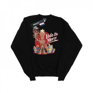 Marvel Boys Yule Be Merry Sweatshirt 12-13 zwart