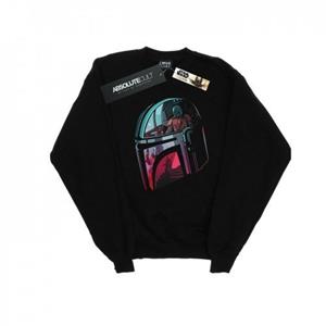 Star Wars Boys The Mandalorian Mandalore Helm Reflectie Sweatshirt 12-13 zwart
