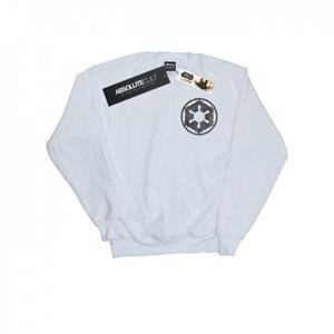 Star Wars Boys The Mandalorian Galactic Empire Insignia Sweatshirt met borstprint 12-13 wit