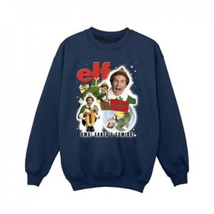Elf Girls Buddy Collage Sweatshirt 12-13 zwart