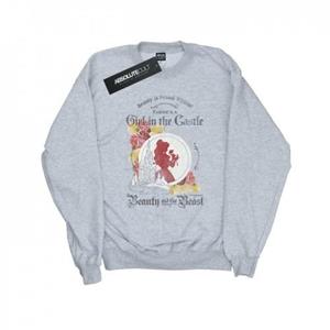 Disney meisjes Belle en het beest meisje in het kasteel sweatshirt 12-13 zwart