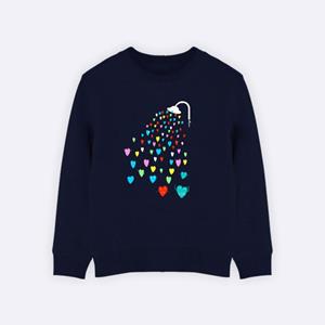 Le Roi du Tshirt LOVE SHOWER Kindersweater 4 ans marineblauwe kleur