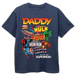 Marvel Boys onze vader superheld T-shirt 7-8 Years wit
