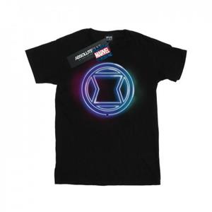 Marvel Black Widow T-shirt met neonlogo voor jongens 9-11 Years wit