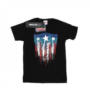 Marvel Boys Captain America vlag schild T-shirt 5-6 Years wit