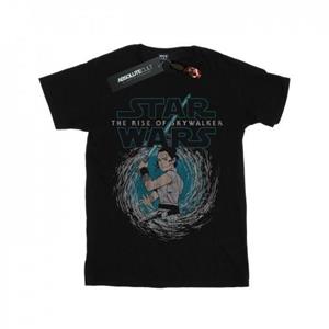 Star Wars meisjes de opkomst van Skywalker Rey Whirl katoenen T-shirt 12-13 zwart
