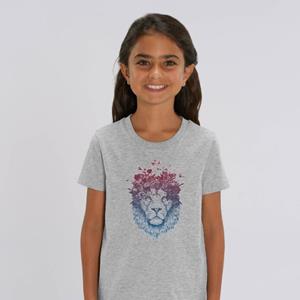 Le Roi du Tshirt Kinder T-shirt BLOEMEN LEEUW 2 ans wit