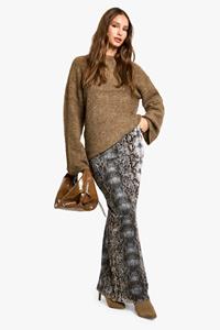 Boohoo Mesh Slangenprint Maxi Rok, Snake