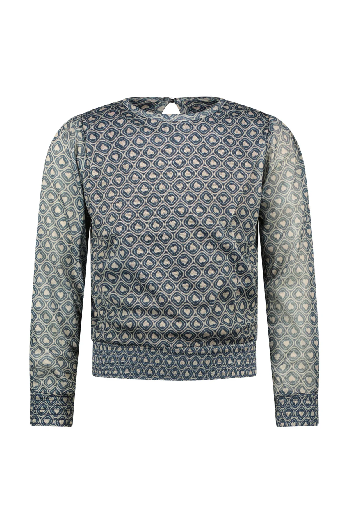 MAYCE Winter top meisjes mesh, hartjes