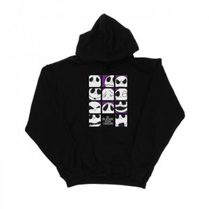 Disney Mens Nightmare Before Christmas Vele gezichten van Jack Squares hoodie L zwart