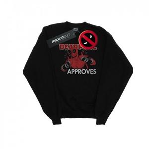 Marvel Mens Deadpool keurt sweatshirt goed M wit