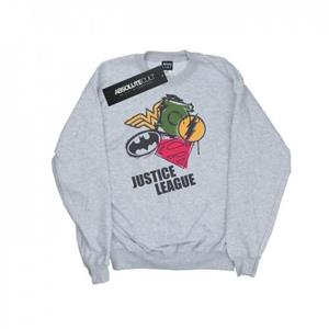 DC Comics Heren Justice League Spray Logos Sweatshirt L grijs