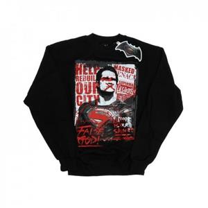 DC Comics Mens Batman v Superman False God Sweatshirt L zwart