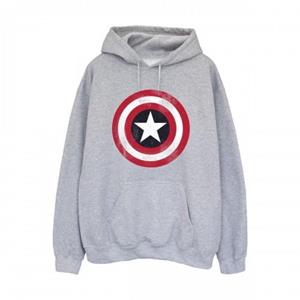 Captain America Distressed Shield-hoodie voor heren L grijs