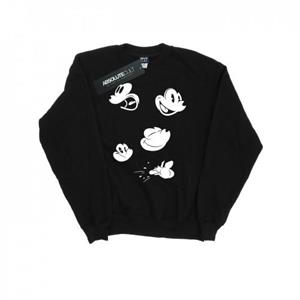 Disney Heren Mickey Mouse Gezichten Sweatshirt L zwart