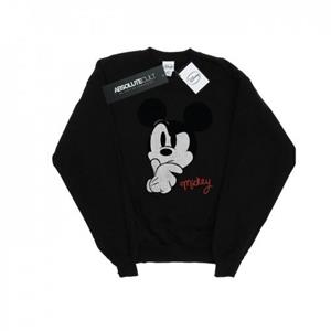 Disney Heren Mickey Mouse Distressed Ponder Sweatshirt L zwart
