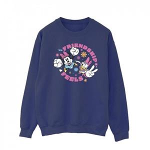 Disney Heren Minnie Mouse Daisy Vriendschap Sweatshirt L wit