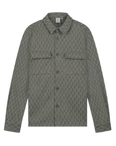 Law of the sea Apate knitted twirl overshirt 2443025 thyme